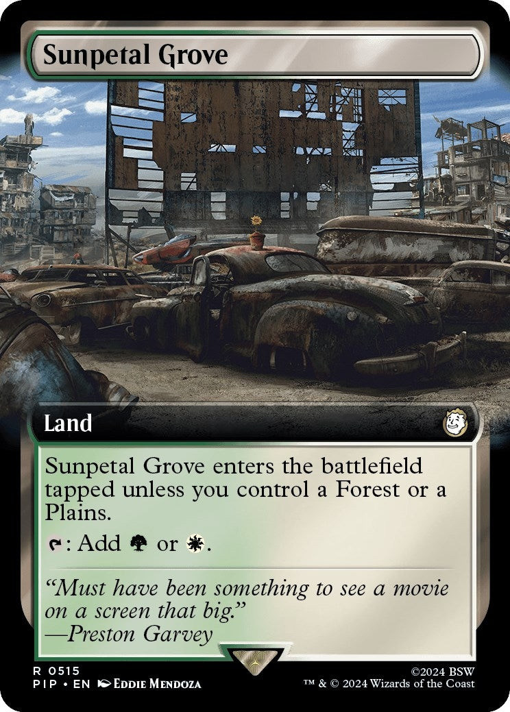 Image for Sunpetal Grove (Extended Art) (515) (Universes Beyond: Fallout) (PIP) - Magic: The Gathering