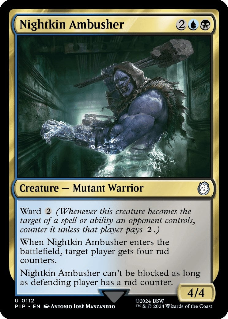 Image for Nightkin Ambusher (112) (Universes Beyond: Fallout) (PIP) - Magic: The Gathering