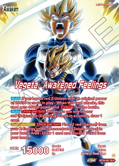 Vegeta // Vegeta, Awakened Feelings (SLR) - BT24-001