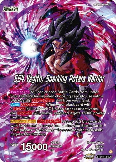 SS4 Son Goku & SS4 Vegeta // SS4 Vegito, Sparking Potara Warrior (SLR) - BT22-112