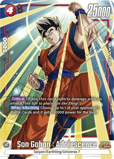 Son Gohan Adolescence Bonus Pack Alternate Art - FS01-09