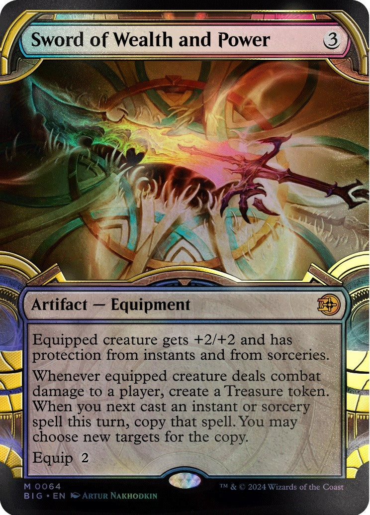 Image for Sword of Wealth and Power (Showcase) (Raised Foil) (64) (Outlaws of Thunder Junction: The Big Score) (BIG) - Magic: The Gathering