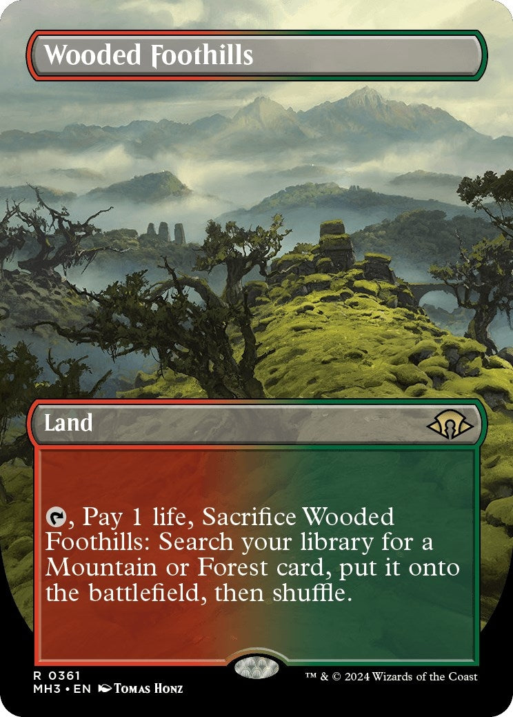 Image for Wooded Foothills (Borderless) (361) (Modern Horizons 3) - Magic: The Gathering