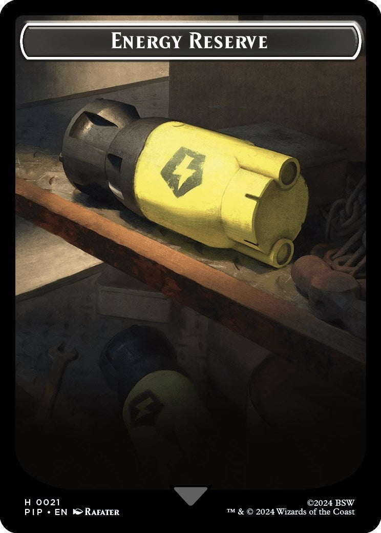 Image for Energy Reserve // Wasteland Survival Guide Double-Sided Token (21 // 20) (PIP) - Magic: The Gathering