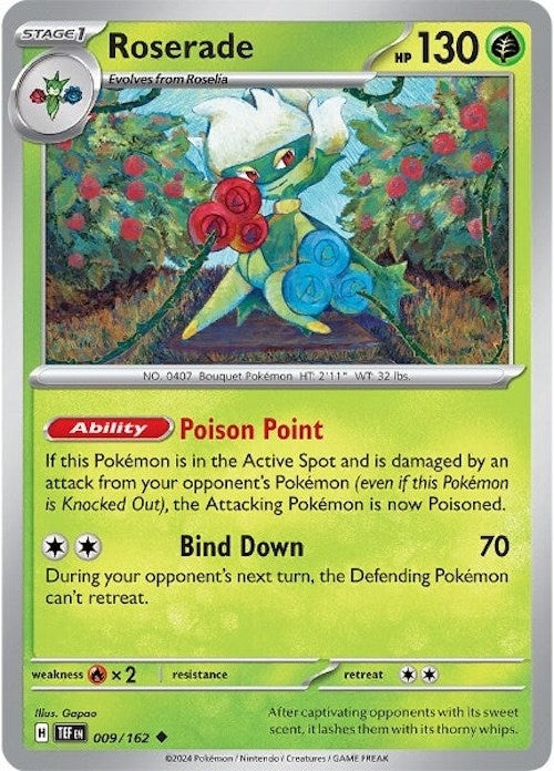 Image for Roserade (009/162) (SV05: Temporal Forces) (TEF) - Pokemon