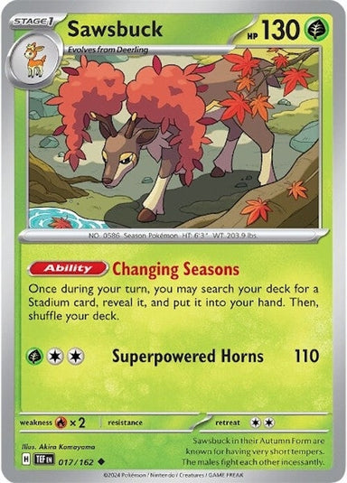 Image for Sawsbuck (017/162) (SV05: Temporal Forces) (TEF) - Pokemon