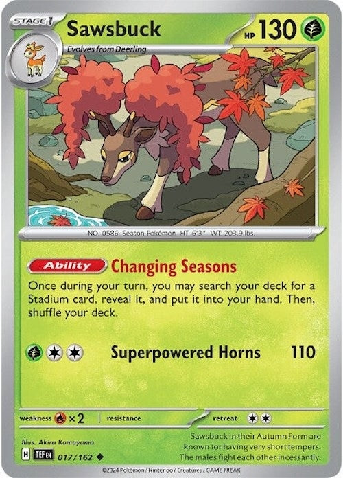 Image for Sawsbuck (017/162) (SV05: Temporal Forces) (TEF) - Pokemon