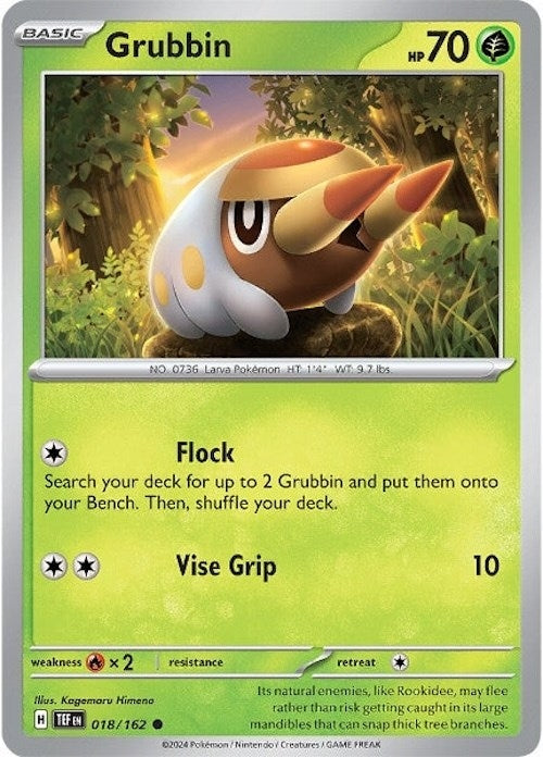 Image for Grubbin (018/162) (SV05: Temporal Forces) (TEF) - Pokemon