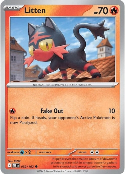 Image for Litten (032/162) (SV05: Temporal Forces) (TEF) - Pokemon