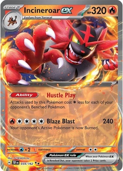 Incineroar ex - 034/162