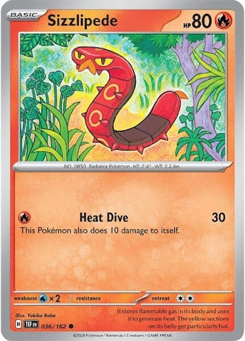 Image for Sizzlipede (036/162) (SV05: Temporal Forces) (TEF) - Pokemon