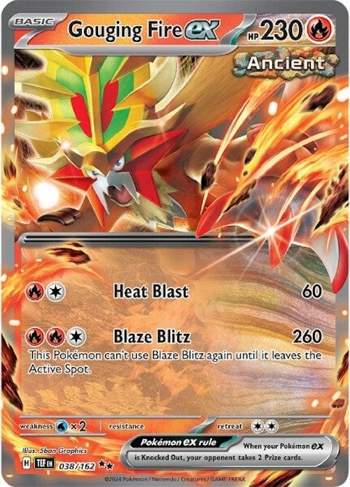 Image for Gouging Fire ex (038/162) (SV05: Temporal Forces) (TEF) - Pokemon