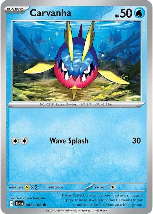 Image for Carvanha (042/162) (SV05: Temporal Forces) (TEF) - Pokemon