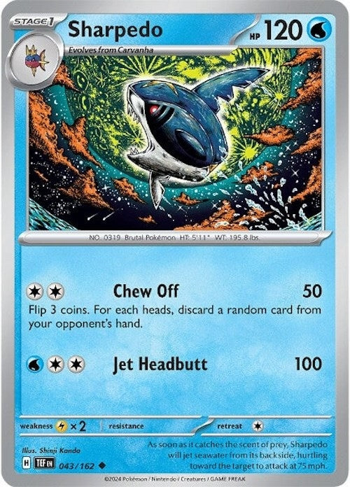 Image for Sharpedo (043/162) (SV05: Temporal Forces) (TEF) - Pokemon