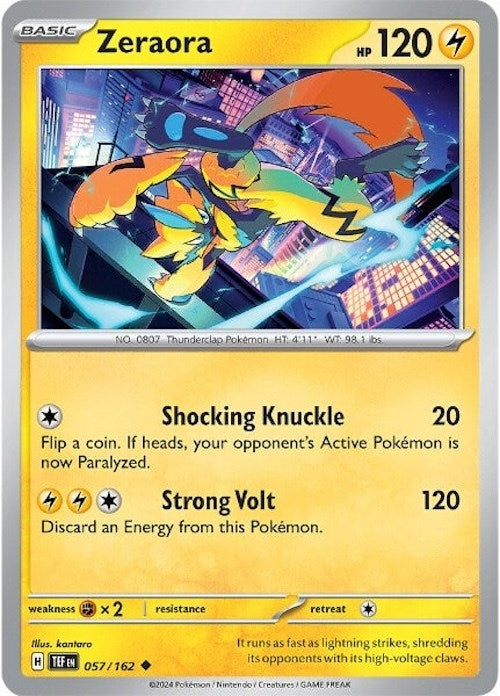 Image for Zeraora (057/162) (SV05: Temporal Forces) (TEF) - Pokemon