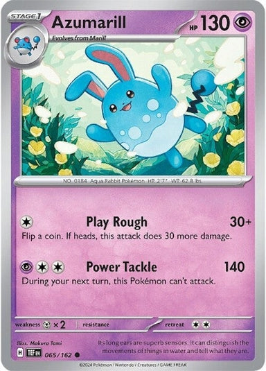 Image for Azumarill (065/162) (SV05: Temporal Forces) (TEF) - Pokemon