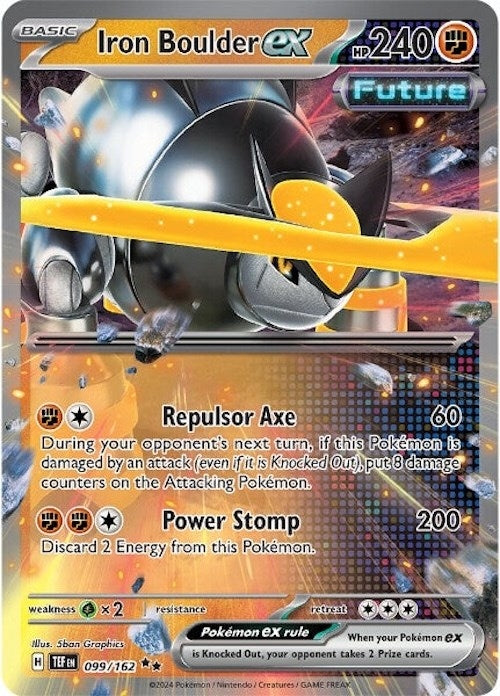 Image for Iron Boulder ex (099/162) (SV05: Temporal Forces) (TEF) - Pokemon
