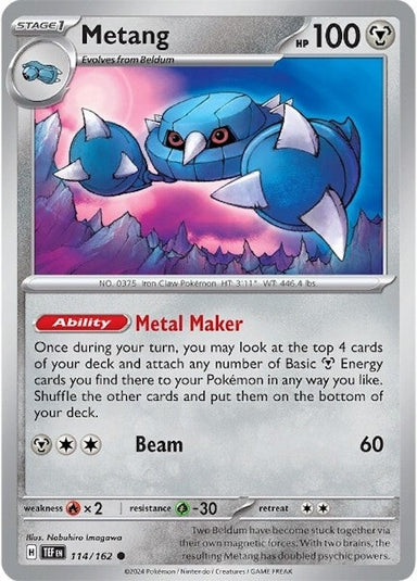Image for Metang (114/162) (SV05: Temporal Forces) (TEF) - Pokemon