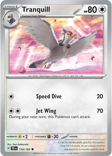Image for Tranquill (134/162) (SV05: Temporal Forces) (TEF) - Pokemon