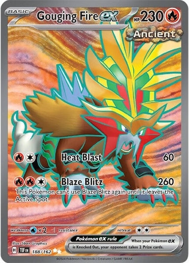 Image for Gouging Fire ex (188/162) (TEF) - Pokemon