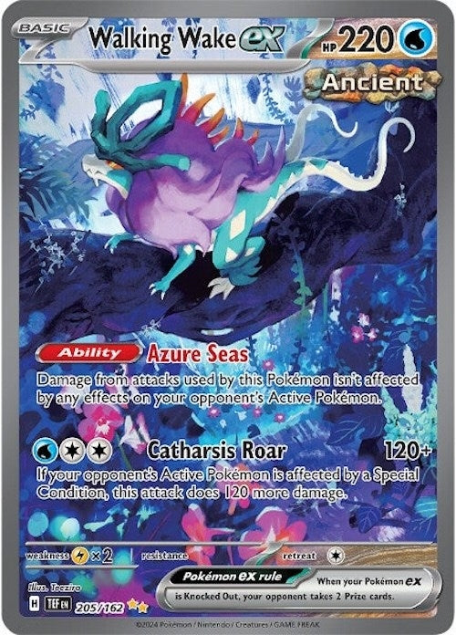 Image for Walking Wake ex (205/162) (TEF) - Pokemon