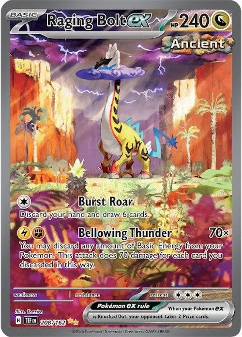 Image for Raging Bolt ex (208/162) (TEF) - Pokemon