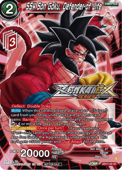 SD17-02  - SS4 Son Goku, Defender of Life  (Event Pack 14)