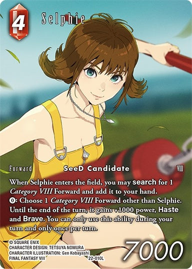 Image for Selphie (Full Art) (22-010L) (22) - Final Fantasy TCG