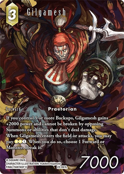 Image for Gilgamesh (Full Art) (22-061L) (22) - Final Fantasy TCG
