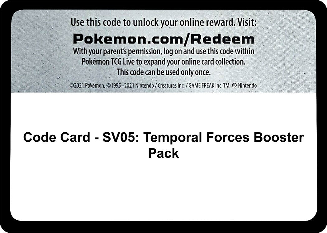 Image for Code Card - SV05: Temporal Forces Booster Pack (SV05: Temporal Forces) (TEF) - Pokemon