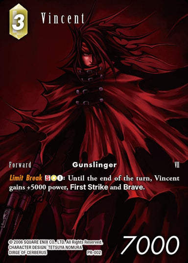 Image for Vincent (Full Art) (PR-002) (FF: Promo Cards) (PR) - Final Fantasy TCG