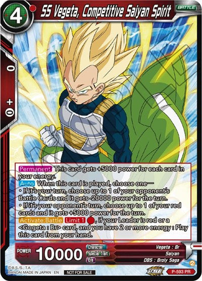 P-593  - SS Vegeta, Competitive Saiyan Spirit (Deluxe Pack 2024 Vol.1)