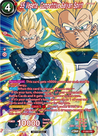 P-593  - SS Vegeta, Competitive Saiyan Spirit (Alternate Art) (Deluxe Pack 2024 Vol.1)