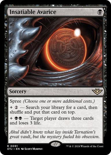 Image for Insatiable Avarice (91) (Outlaws of Thunder Junction) - Magic: The Gathering