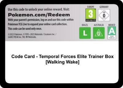 Image for Code Card - Temporal Forces Elite Trainer Box [Walking Wake] (SV05: Temporal Forces) (TEF) - Pokemon