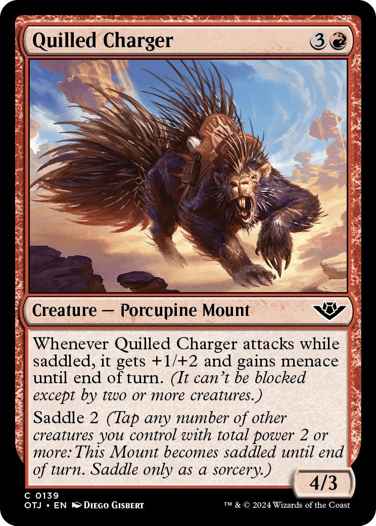 Image for Quilled Charger (139) (Outlaws of Thunder Junction) - Magic: The Gathering