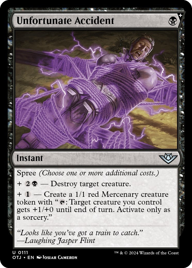 Image for Unfortunate Accident (111) (Outlaws of Thunder Junction) - Magic: The Gathering