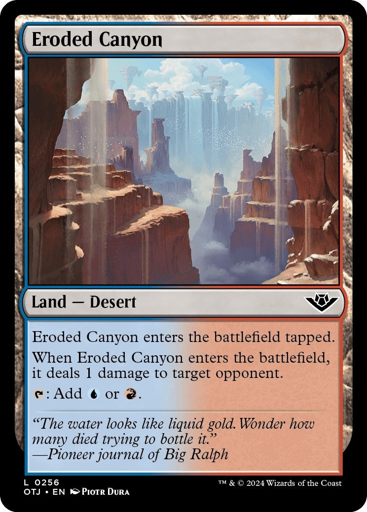 Image for Eroded Canyon (256) (Outlaws of Thunder Junction) - Magic: The Gathering