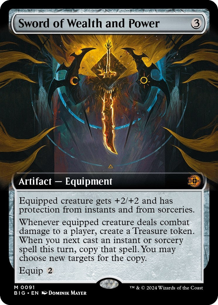 Image for Sword of Wealth and Power (Extended Art) (91) (Outlaws of Thunder Junction: The Big Score) (BIG) - Magic: The Gathering