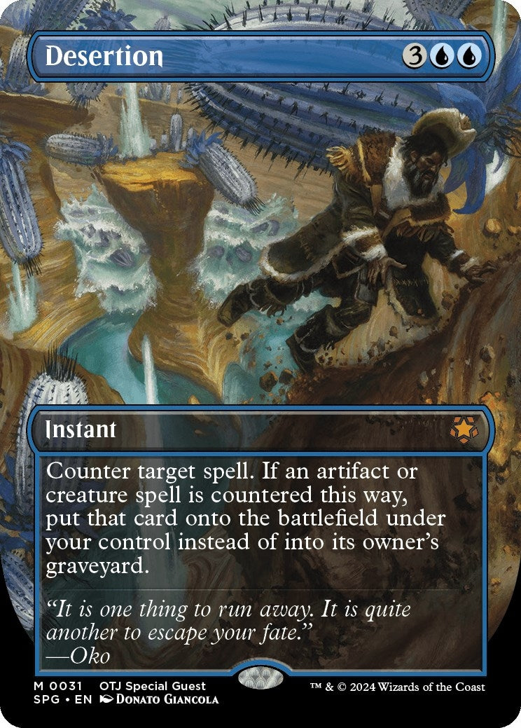 Image for Desertion (Borderless) (31) (Special Guests) - Magic: The Gathering
