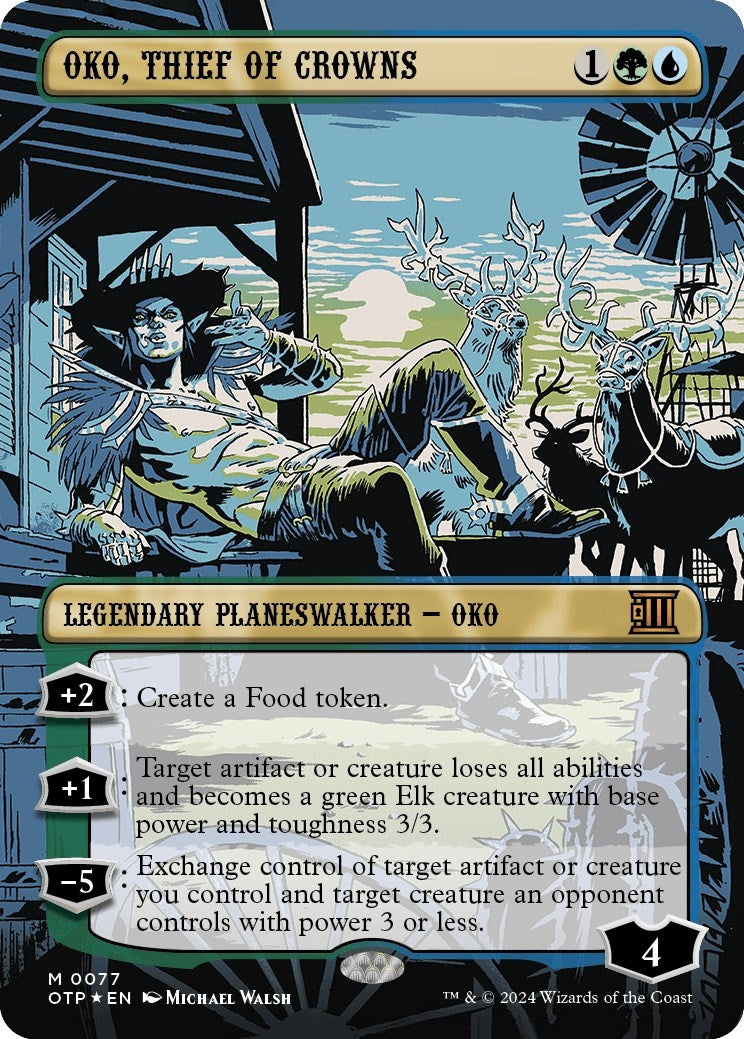 Image for Oko, Thief of Crowns (Textured Foil) (77) (Outlaws of Thunder Junction: Breaking News) (OTP) - Magic: The Gathering