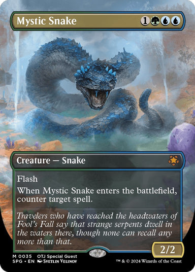 Image for Mystic Snake (Borderless) (35) (Special Guests) - Magic: The Gathering