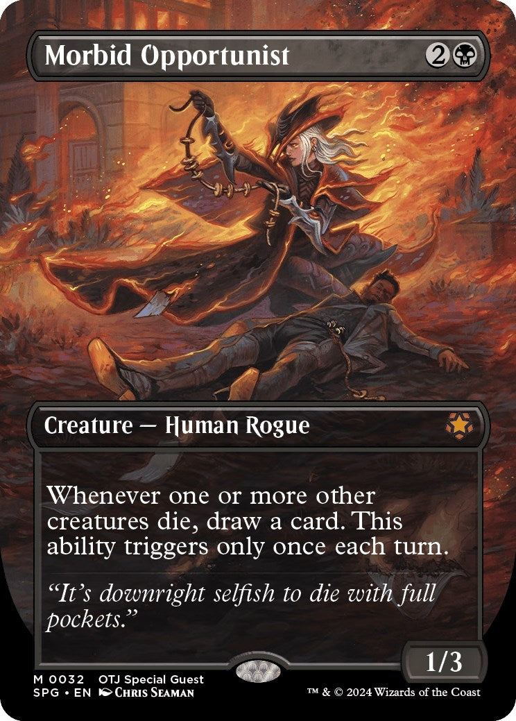 Image for Morbid Opportunist (Borderless) (32) (Special Guests) - Magic: The Gathering