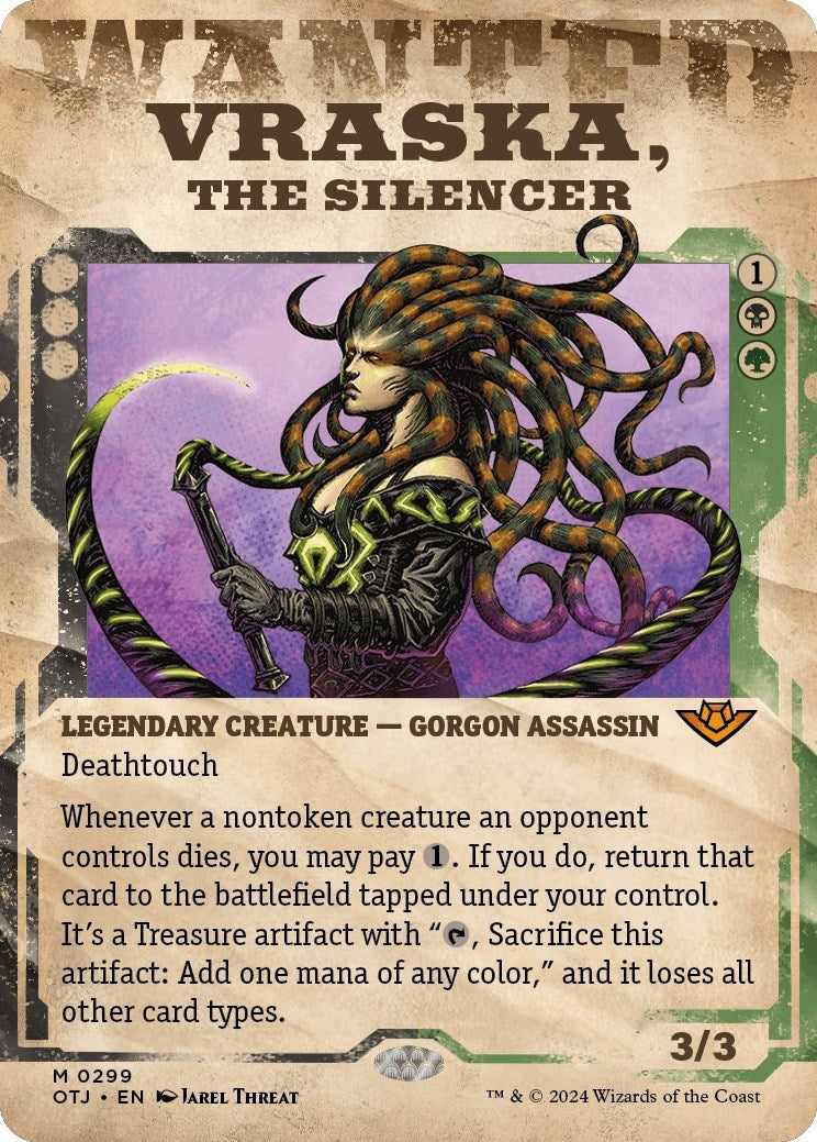 Image for Vraska, the Silencer (Showcase) (299) (Outlaws of Thunder Junction) - Magic: The Gathering