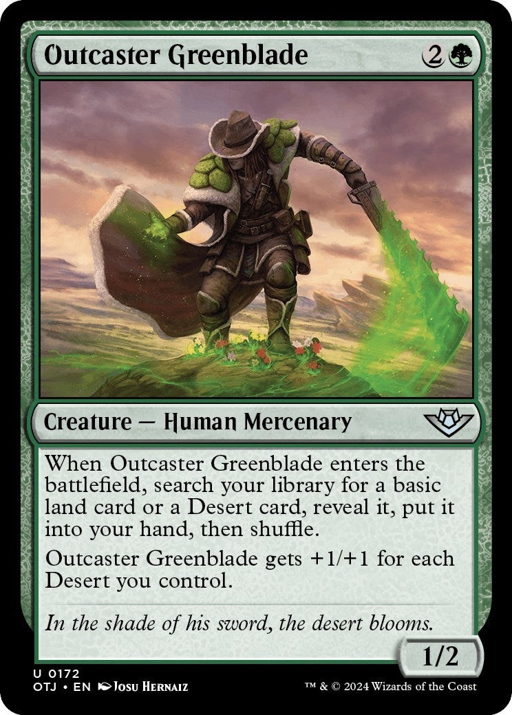 Image for Outcaster Greenblade (172) (Outlaws of Thunder Junction) - Magic: The Gathering