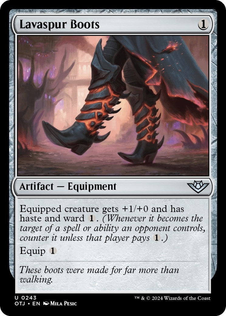 Image for Lavaspur Boots (243) (Outlaws of Thunder Junction) - Magic: The Gathering