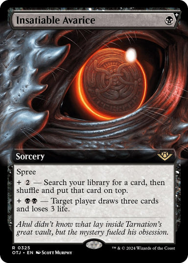 Image for Insatiable Avarice (Extended Art) (325) (Outlaws of Thunder Junction) - Magic: The Gathering