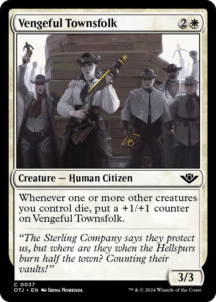 Image for Vengeful Townsfolk (37) (Outlaws of Thunder Junction) (OTJ) - Magic: The Gathering