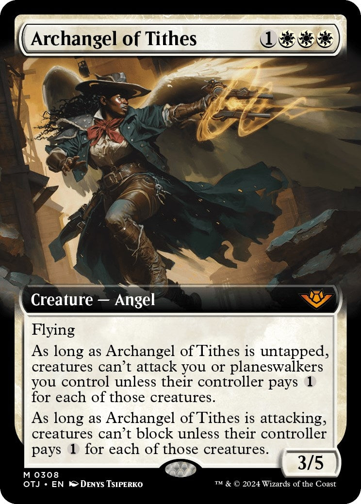 Image for Archangel of Tithes (Extended Art) (308) (Outlaws of Thunder Junction) (OTJ) - Magic: The Gathering