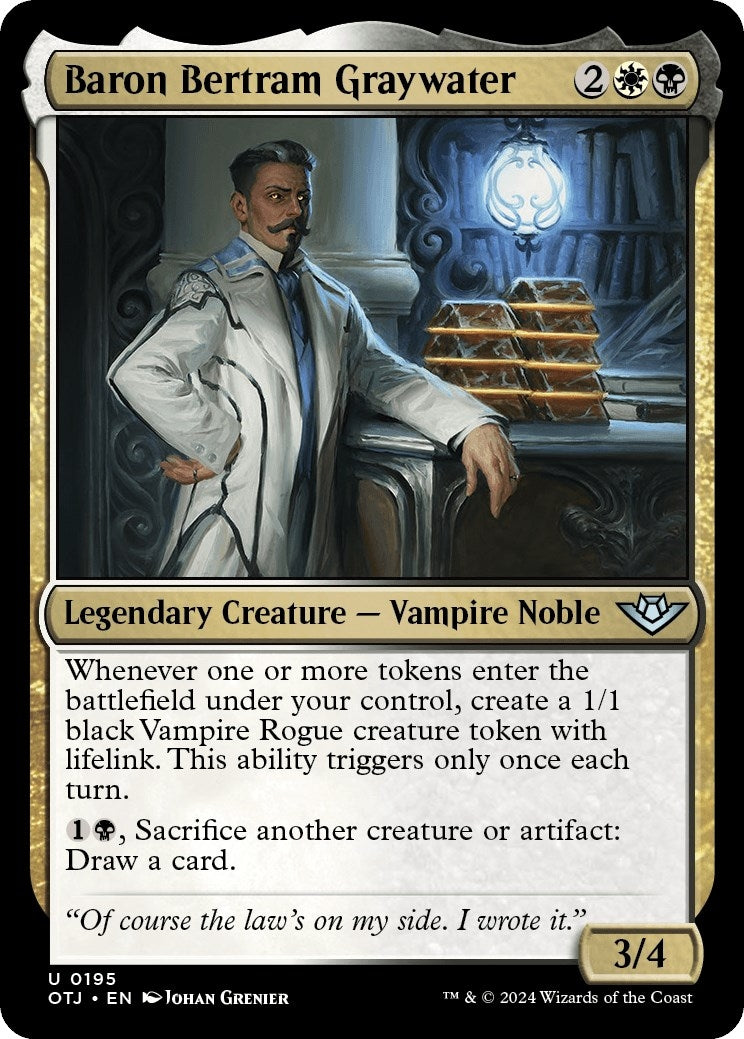Image for Baron Bertram Graywater (195) (Outlaws of Thunder Junction) (OTJ) - Magic: The Gathering